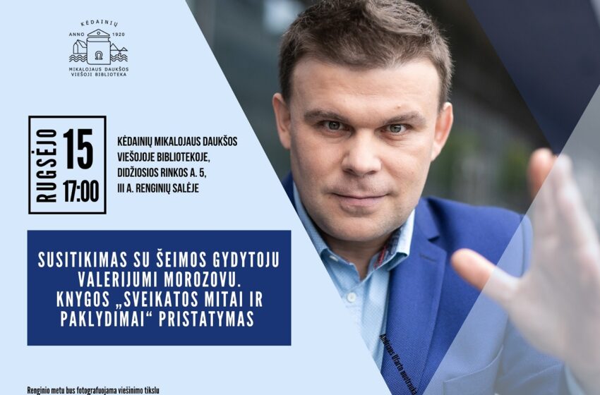  M. Daukšos bibliotekoje – susitikimas su šeimos gydytoju V. Morozovu ir jo knygos pristatymas